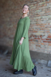Grön Klänning Ballerina V-Neck Long Green
