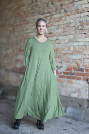 Grön Klänning Ballerina V-Neck Long Green