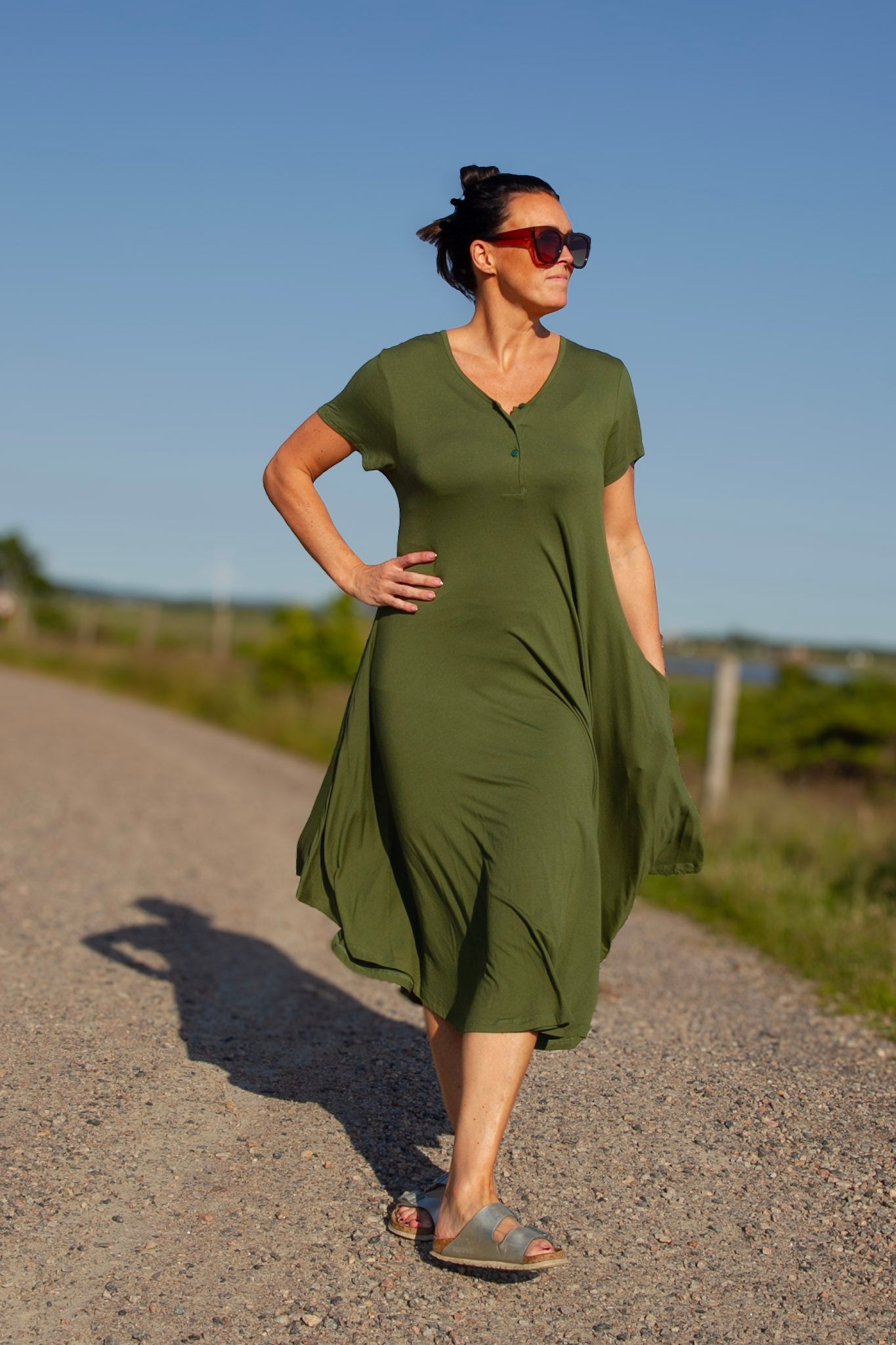 Grön Klänning Ballerina Original Warm Green