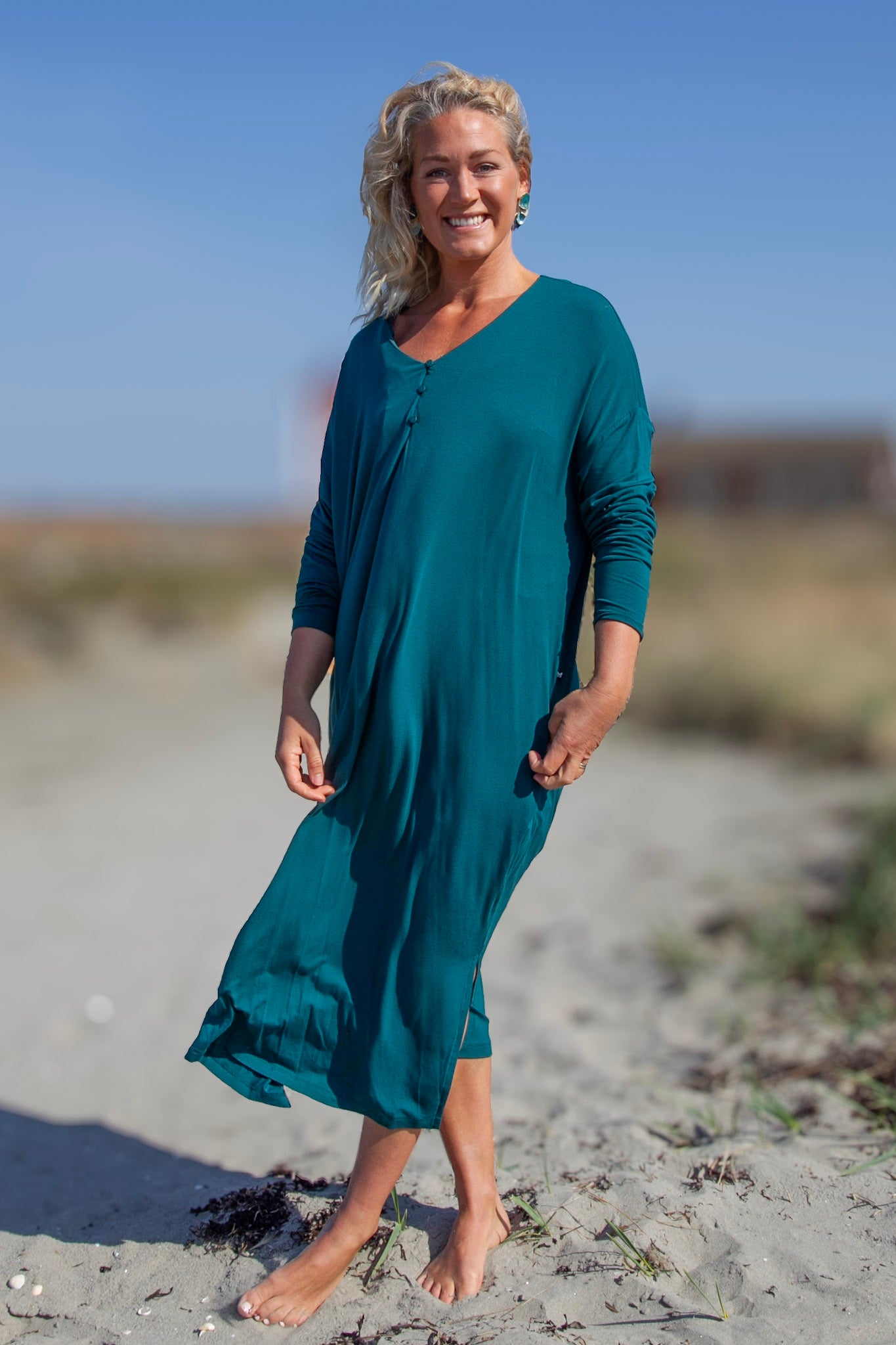 Grön Klänning Linn Sea Green