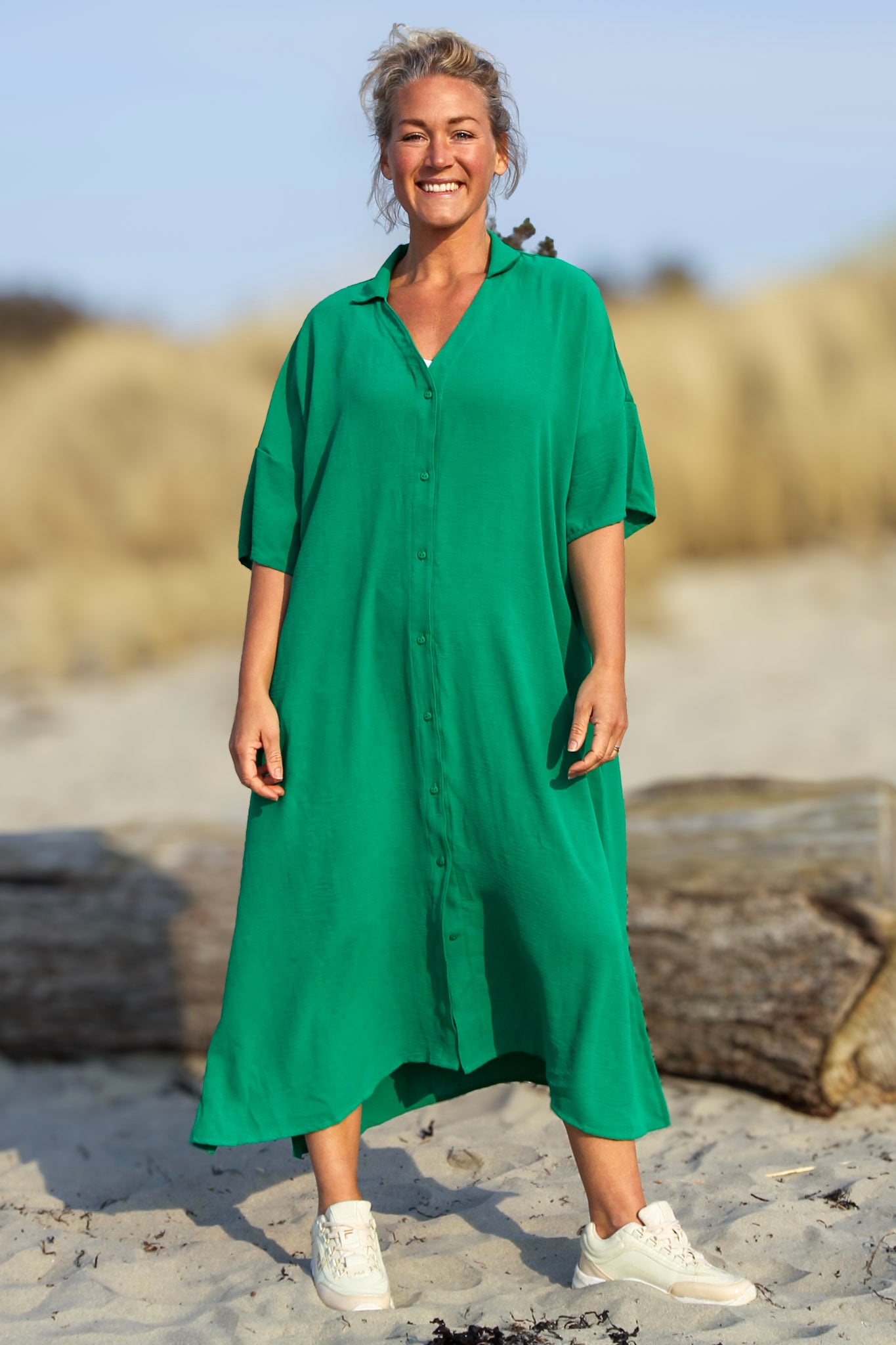 Groene jurk Sahara Longshirt Groen – Hängmatta - Main Image