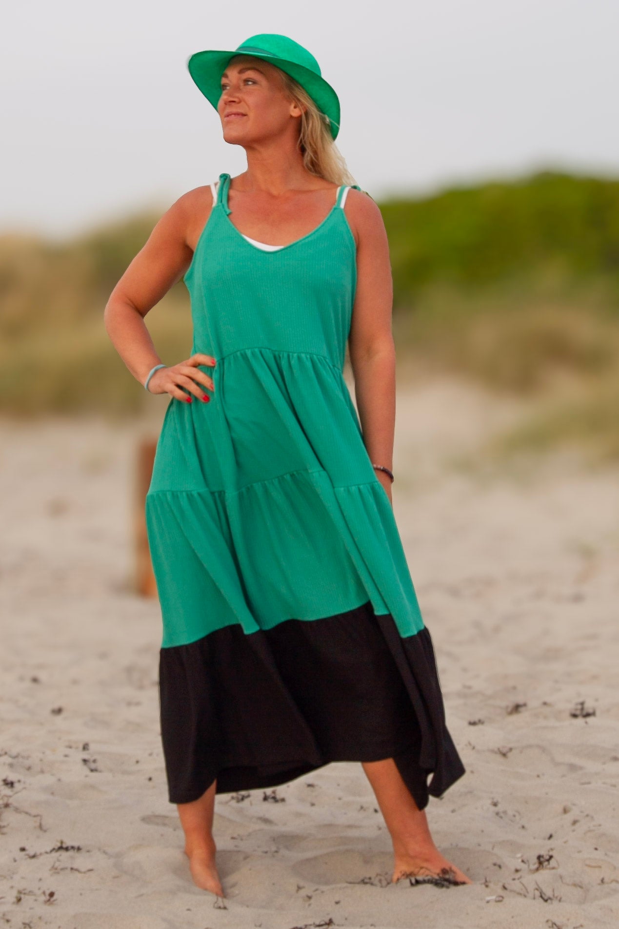 Green &amp; Black Dress Solby Green &amp; Black