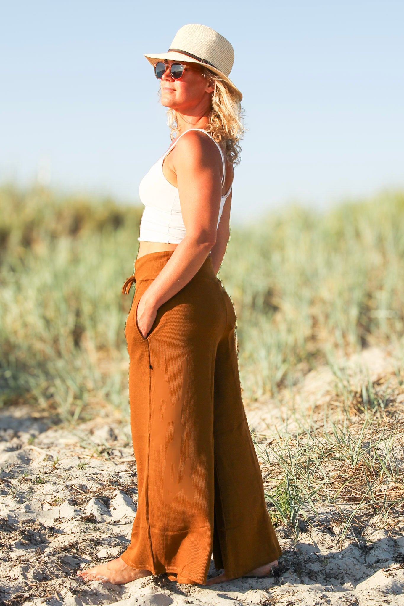 Gelb/Braune Loungehose Pharos Gelb Braun