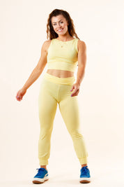 Gelbe Strumpfhose Yoga Stretch Gelb
