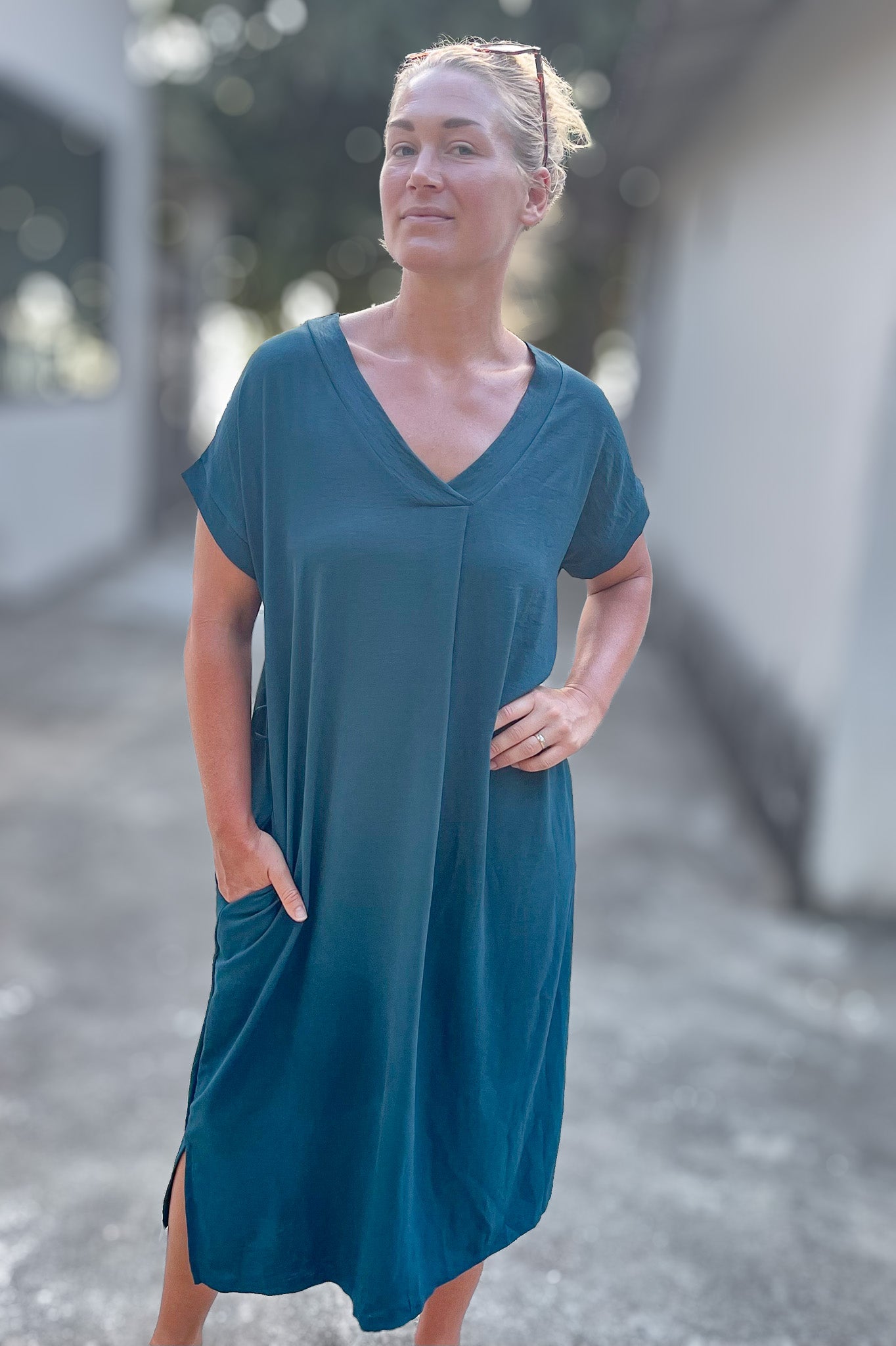 Green Dress Roxy Cold Green