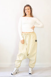 Krämvit Haremsbyxa Yogi Cargo Cream White