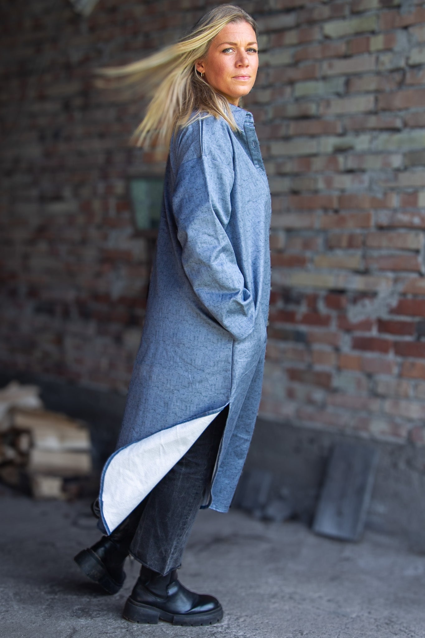 Ljusblå Jeansskjorta Daly Light Blue