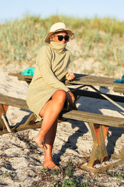 Ljusgrå/Grön Tröjklänning Polo Loose Light Grey Green