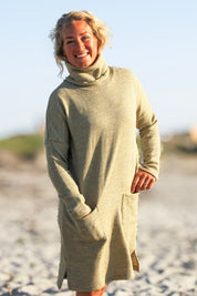 Ljusgrå/Grön Tröjklänning Polo Loose Light Grey Green