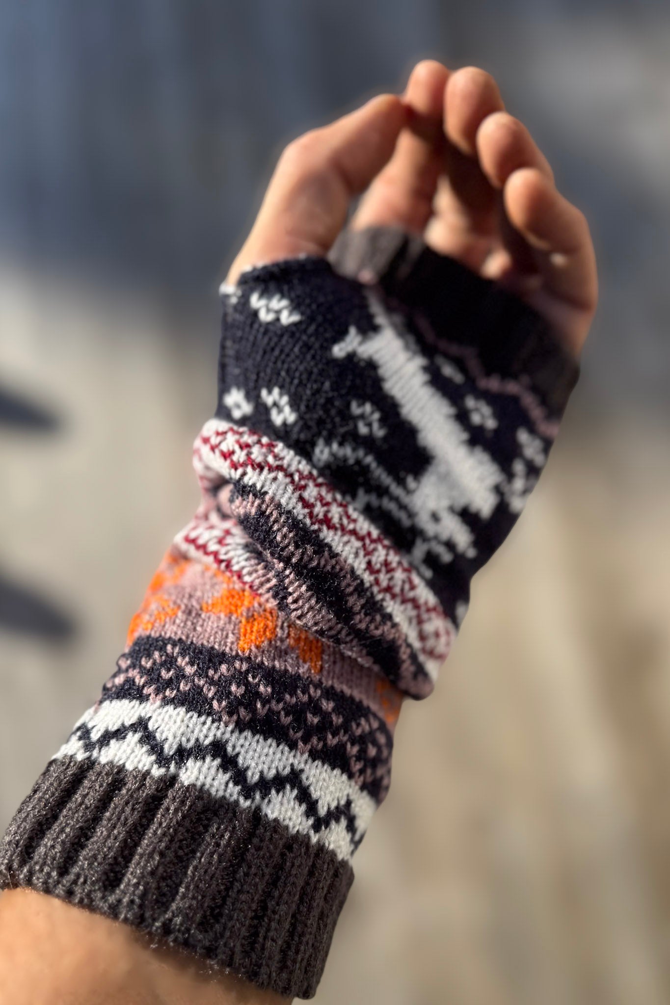 Mönstrade Armvärmare Alva Pattern