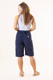 Sarek Cord Shorts Navy Blue