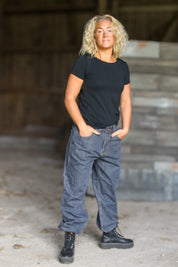 Mörkgrå Jeans Sudersand Dark Grey Wash
