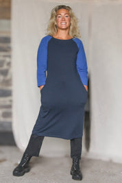 Mörklblå/Blå Klänning Juniskär Dark Blue/Blue