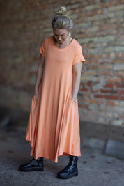 Orange Klänning Ballerina Long Orange Potters
