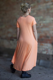Orange Klänning Ballerina Long Orange Potters