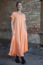 Orange Klänning Ballerina Long Orange Potters