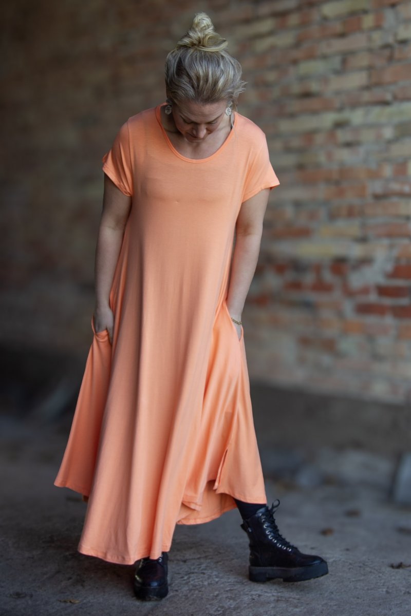 Orange Klänning Ballerina Long Orange Potters