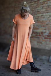 Orange Klänning Ballerina Long Orange Potters