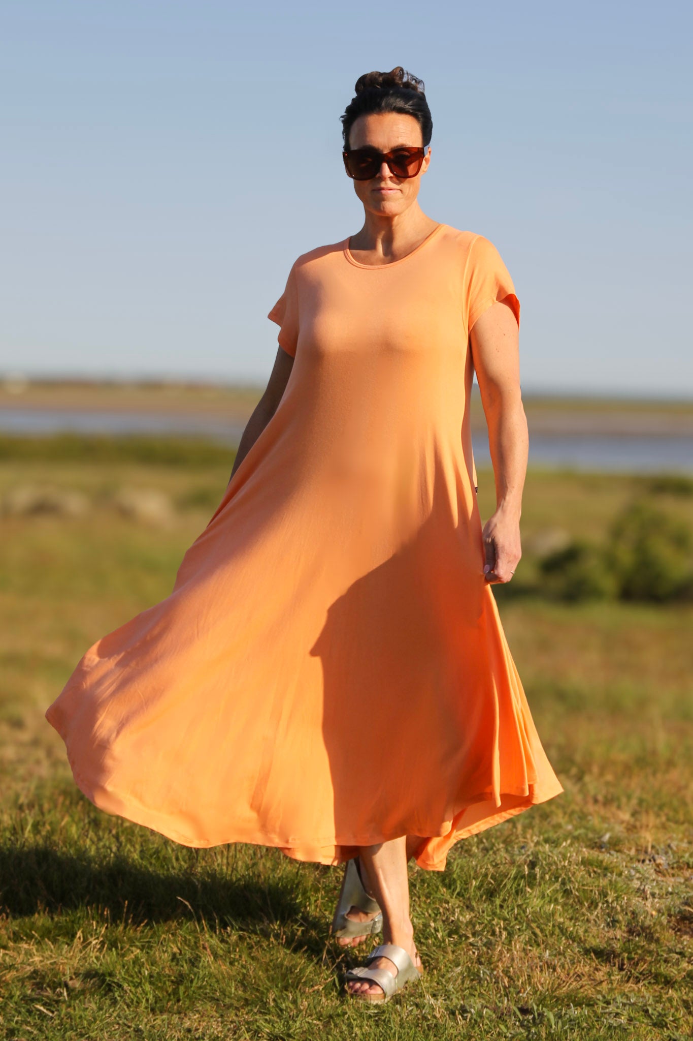 Oransje Kjole Ballerina Lang Oransje Potters