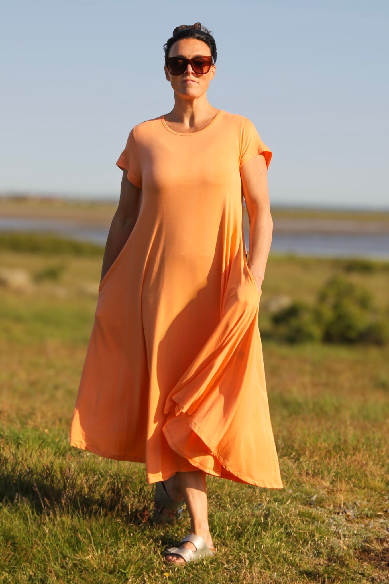 Oransje Kjole Ballerina Lang Oransje Potters