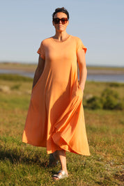 Oransje Kjole Ballerina Lang Oransje Potters