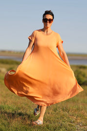 Oransje Kjole Ballerina Lang Oransje Potters
