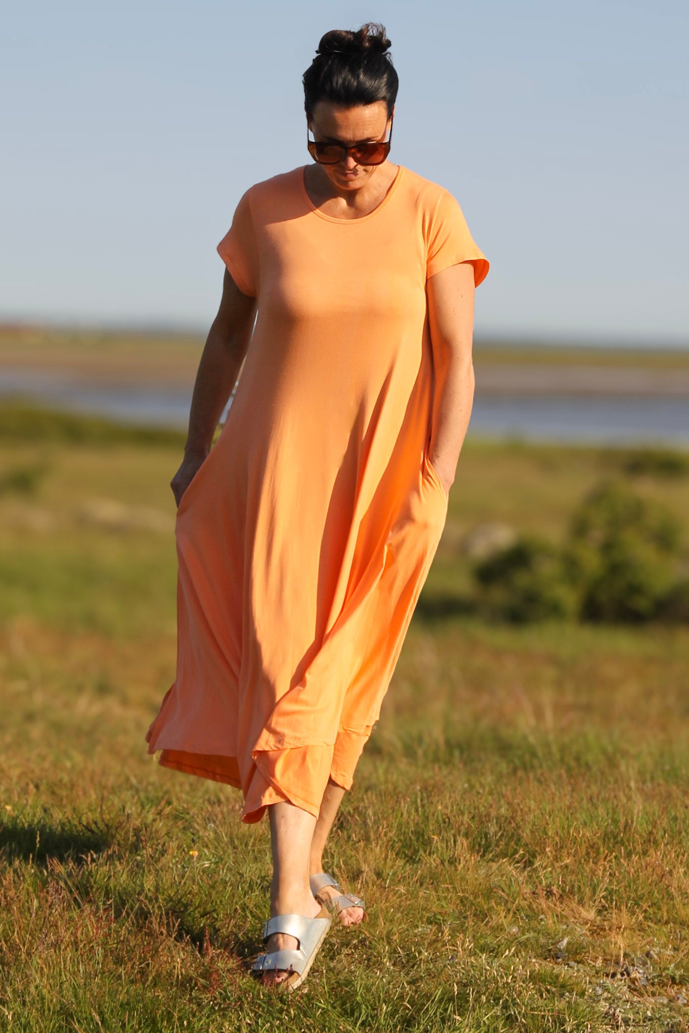 Oransje Kjole Ballerina Lang Oransje Potters