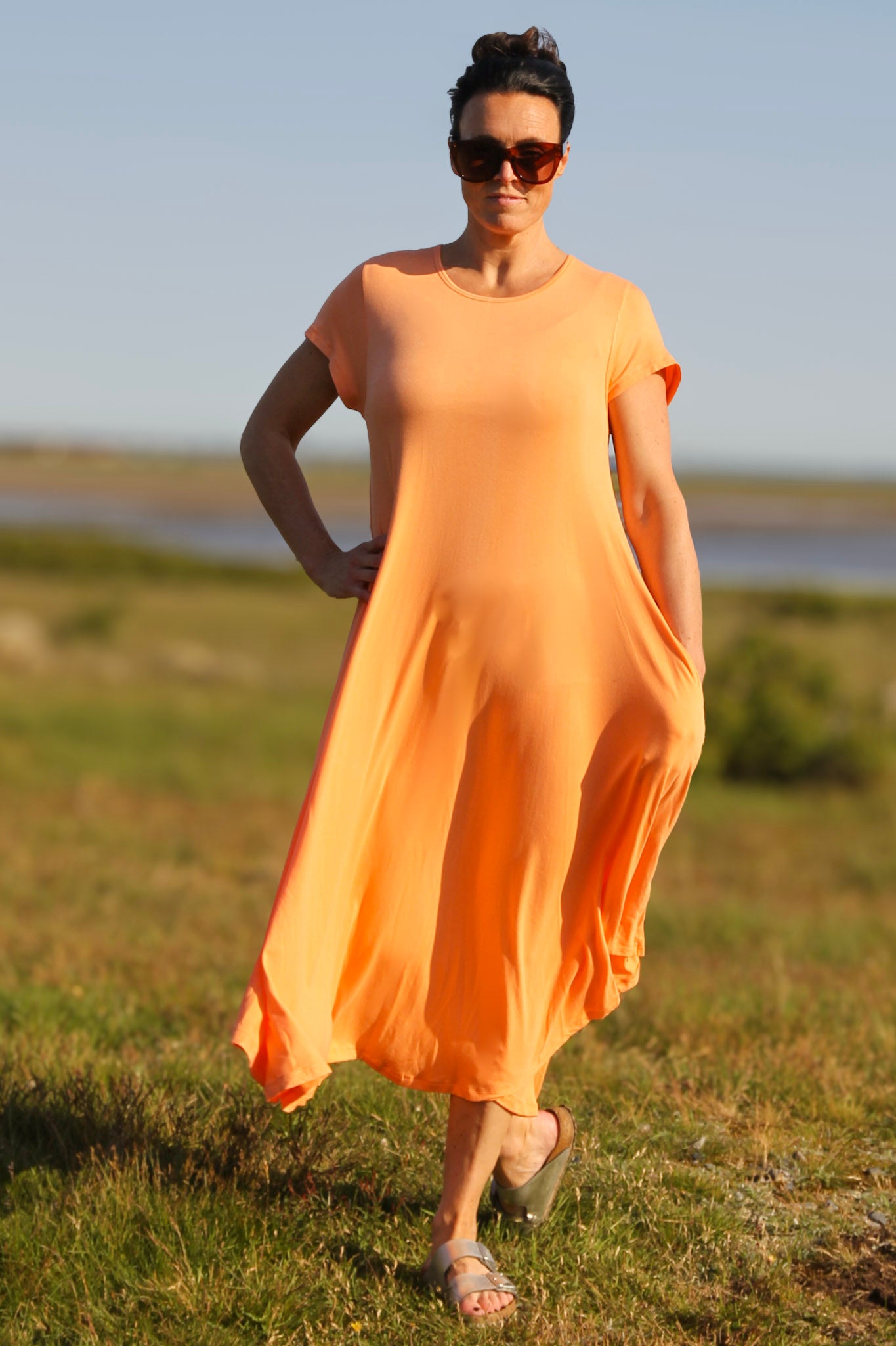 Oransje Kjole Ballerina Lang Oransje Potters