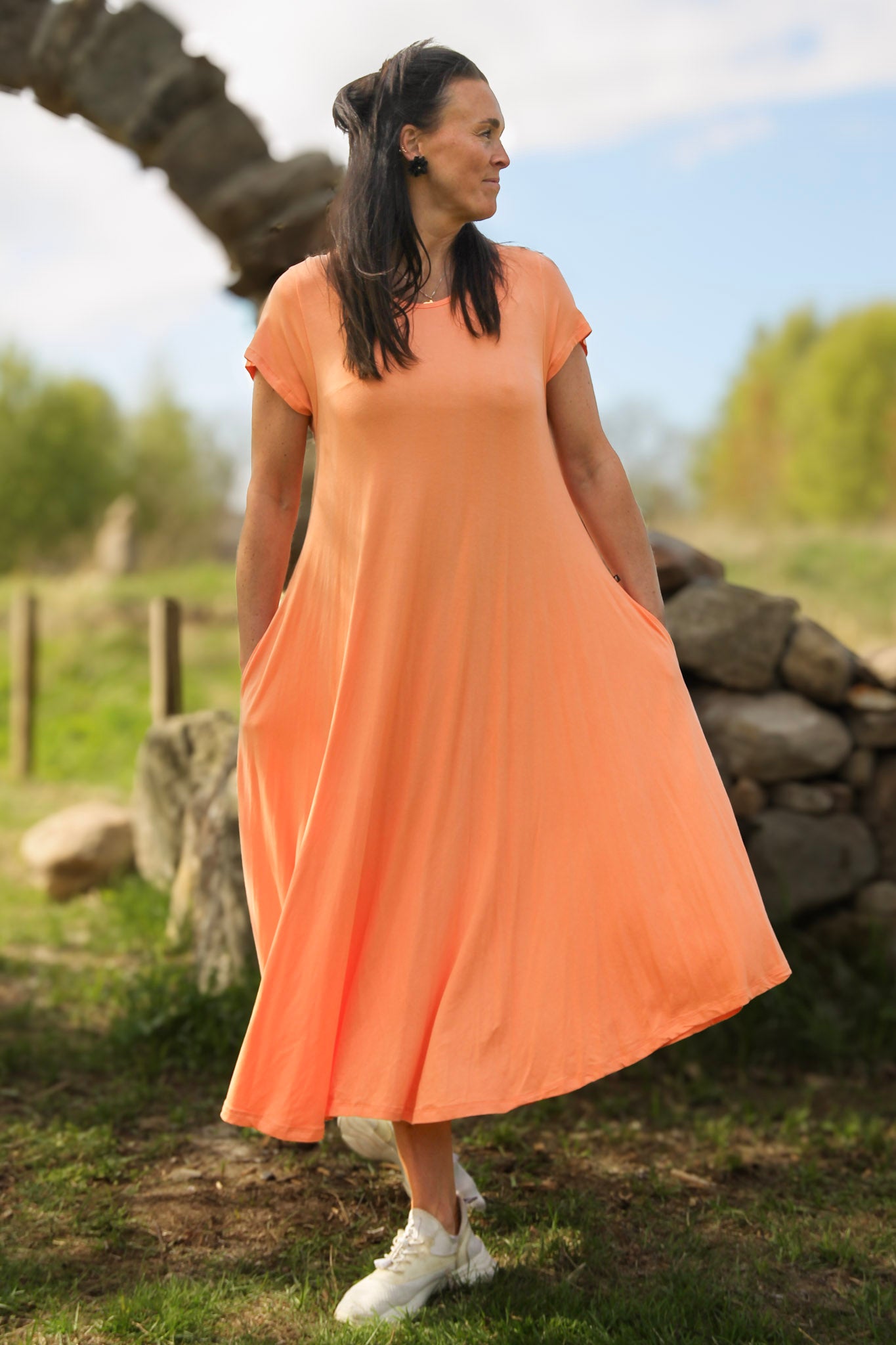 Oransje Kjole Ballerina Lang Oransje Potters