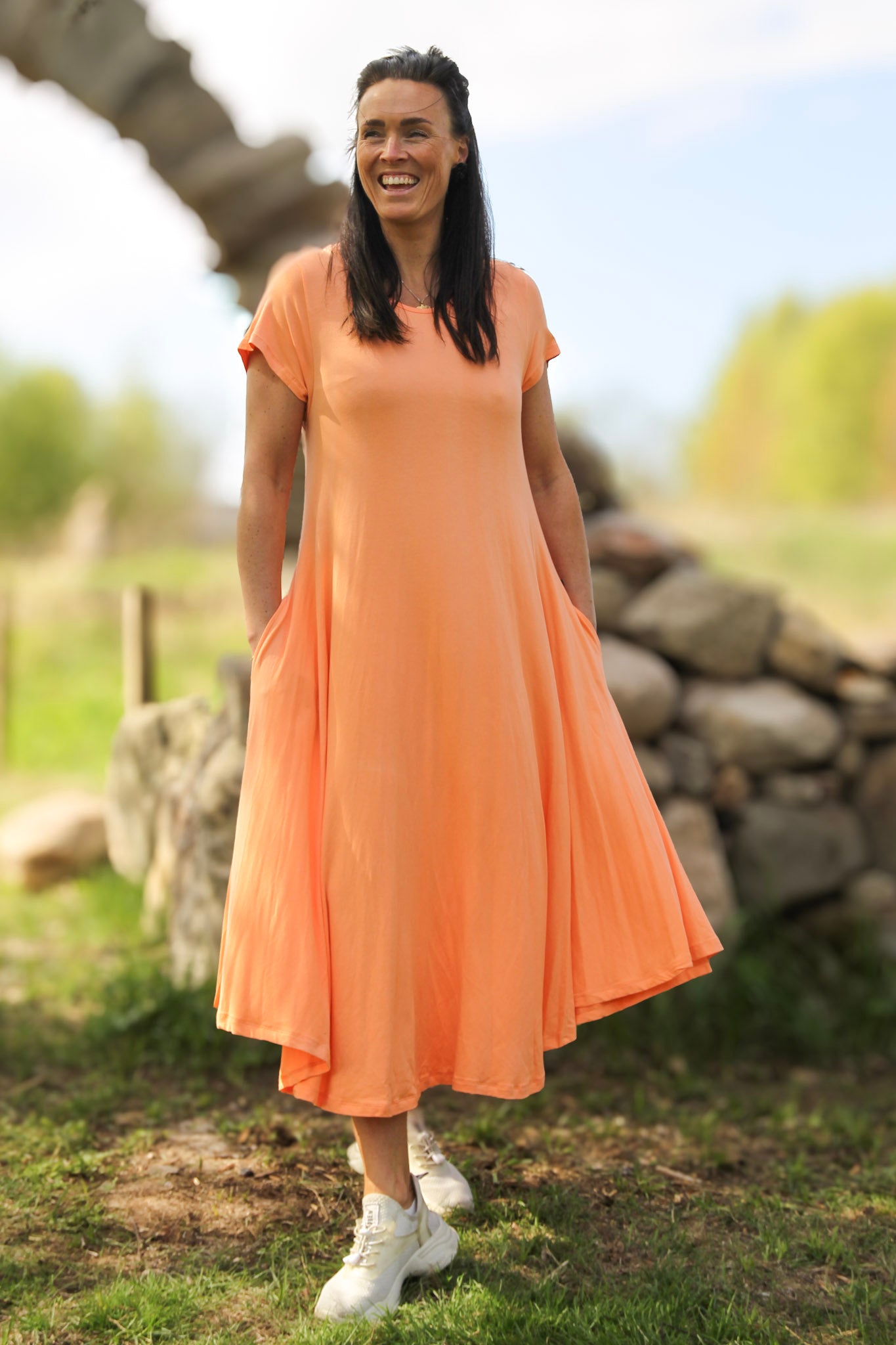 Oransje Kjole Ballerina Lang Oransje Potters