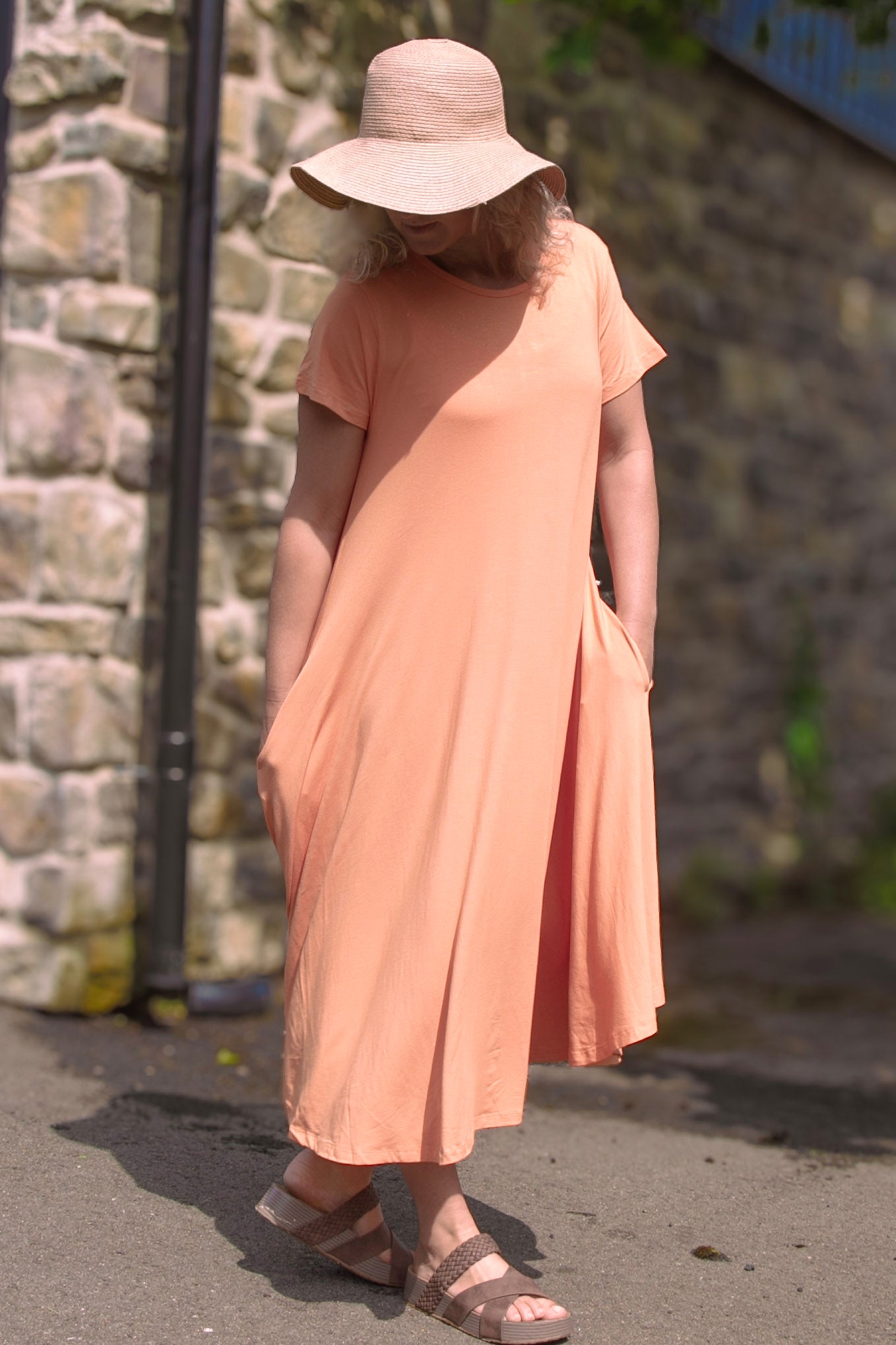 Persikofärgad Klänning Ballerina Orange Potters