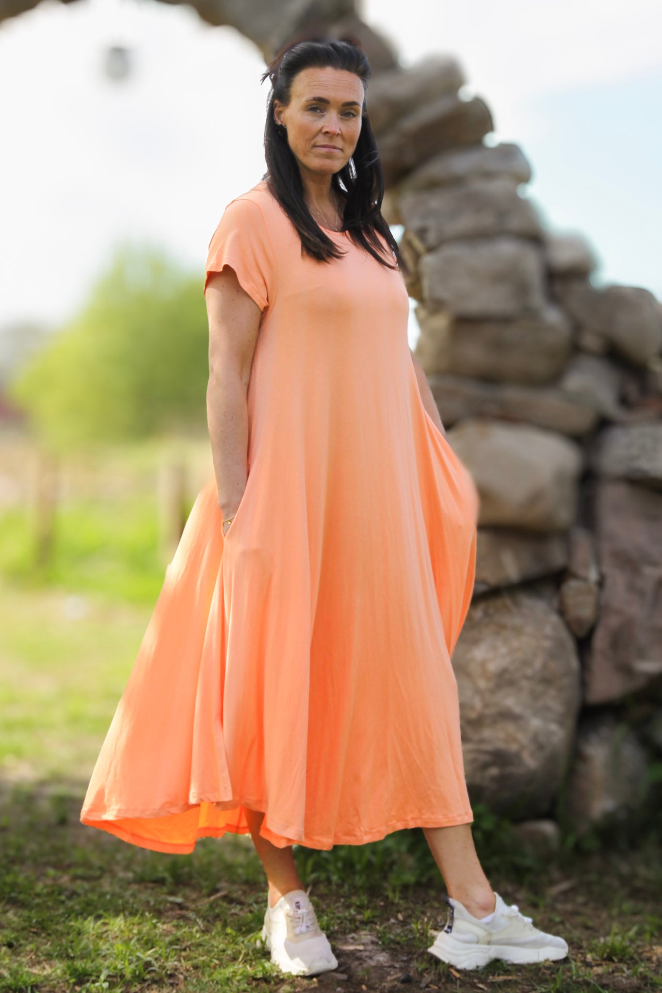 Oransje Kjole Ballerina Lang Oransje Potters