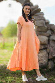 Oransje Kjole Ballerina Lang Oransje Potters