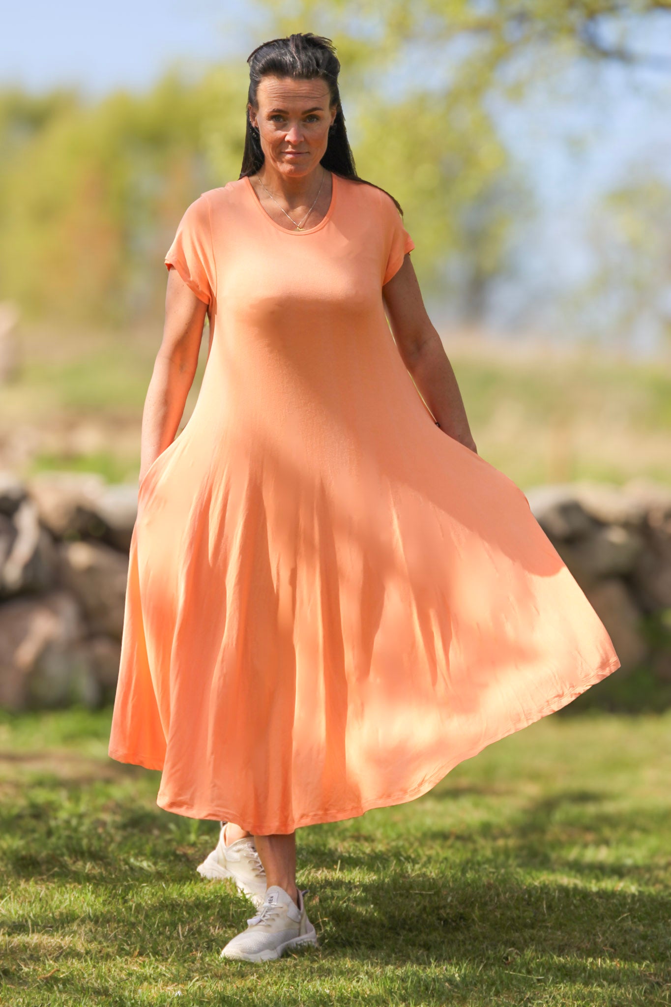 Orange Dress Ballerina Long Orange Potters