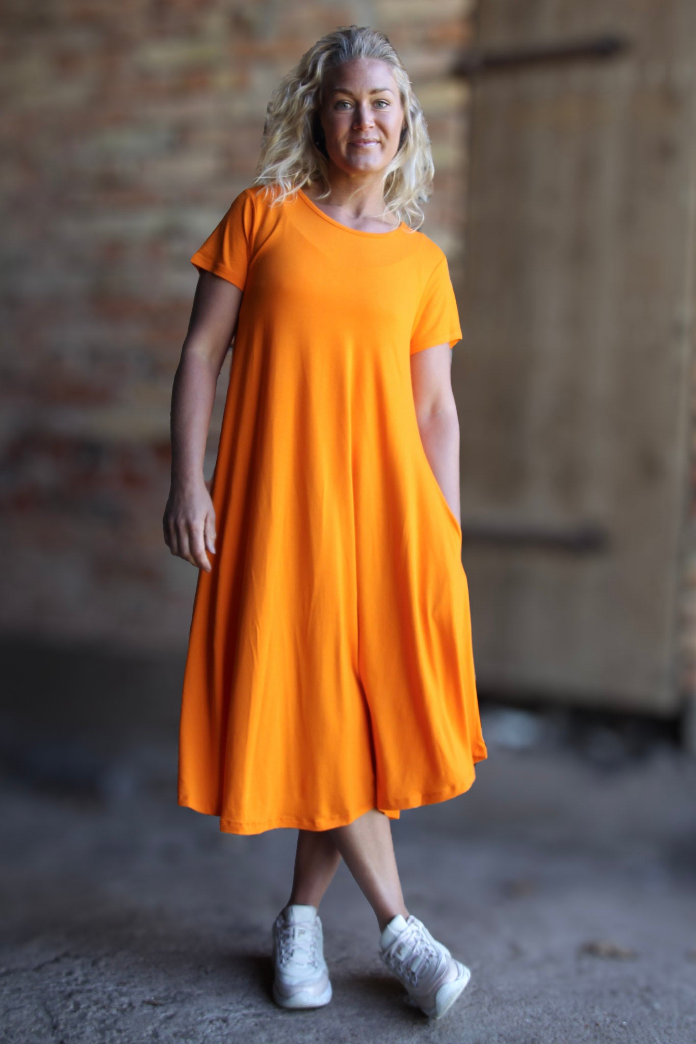Orange Klänning Ballerina Original Orange
