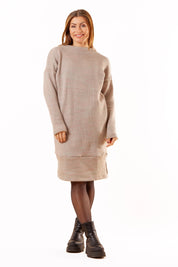 Rainbow Knitted Sweater Dress Backa Rainbow