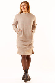Rainbow Knitted Sweater Dress Backa Rainbow