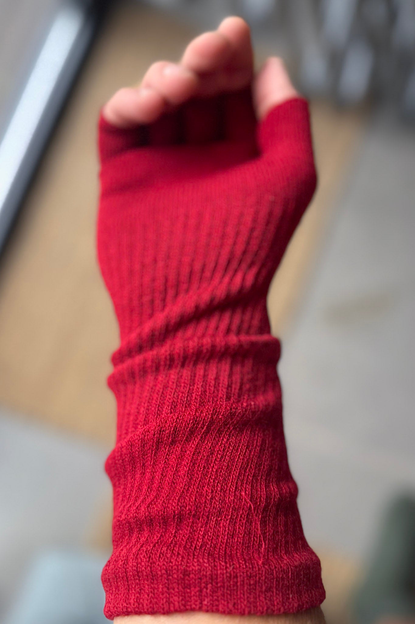 Röd Halvvante Tilda Winter Red