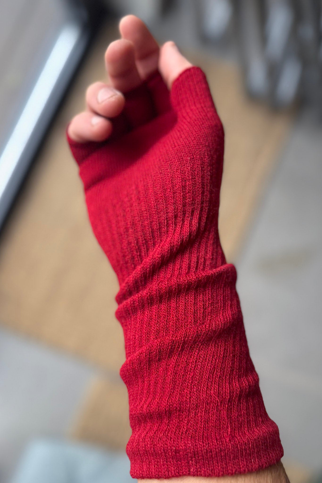 Röd Halvvante Tilda Winter Red