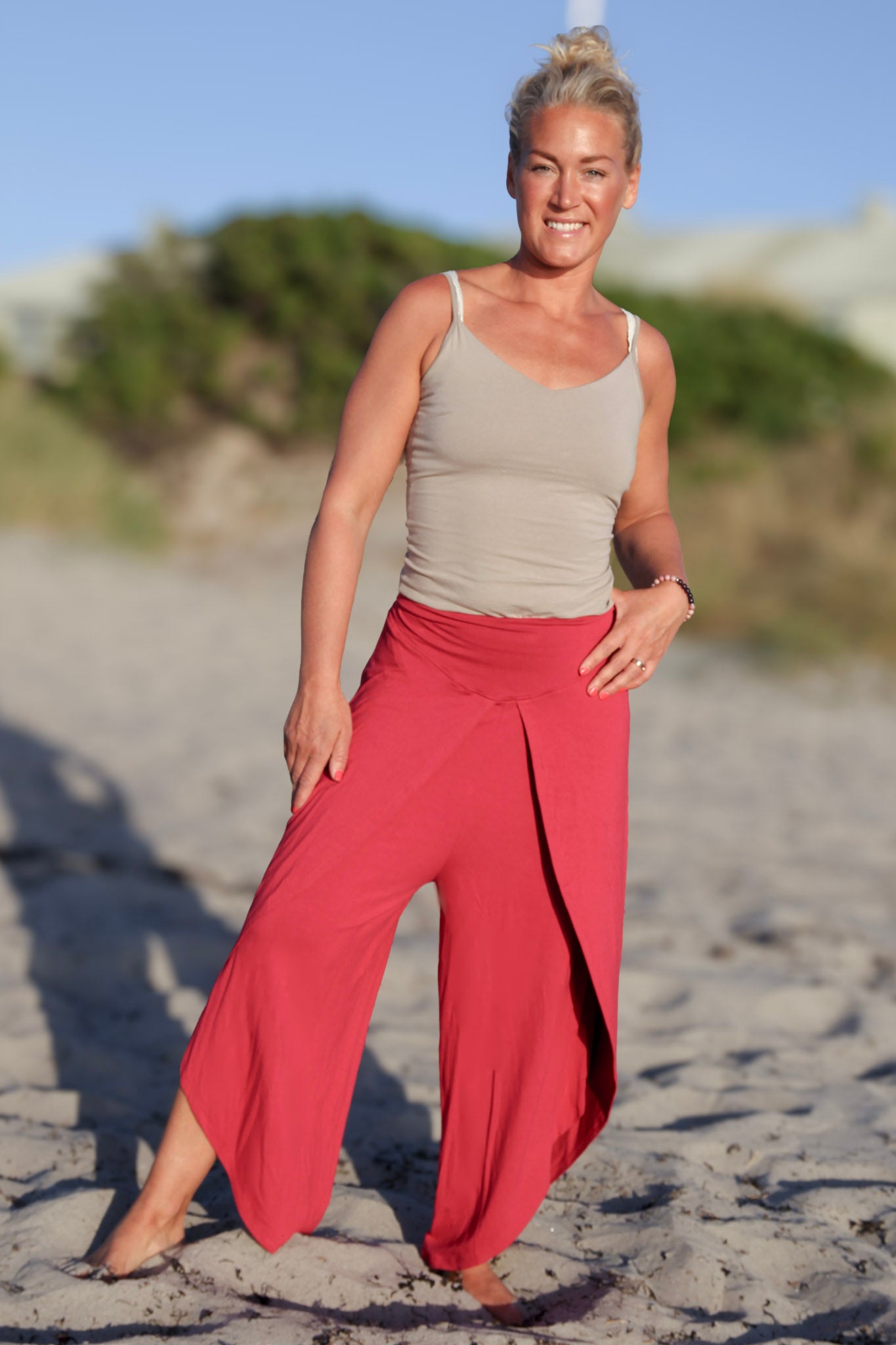 Röd Byxa Layer Pant Red