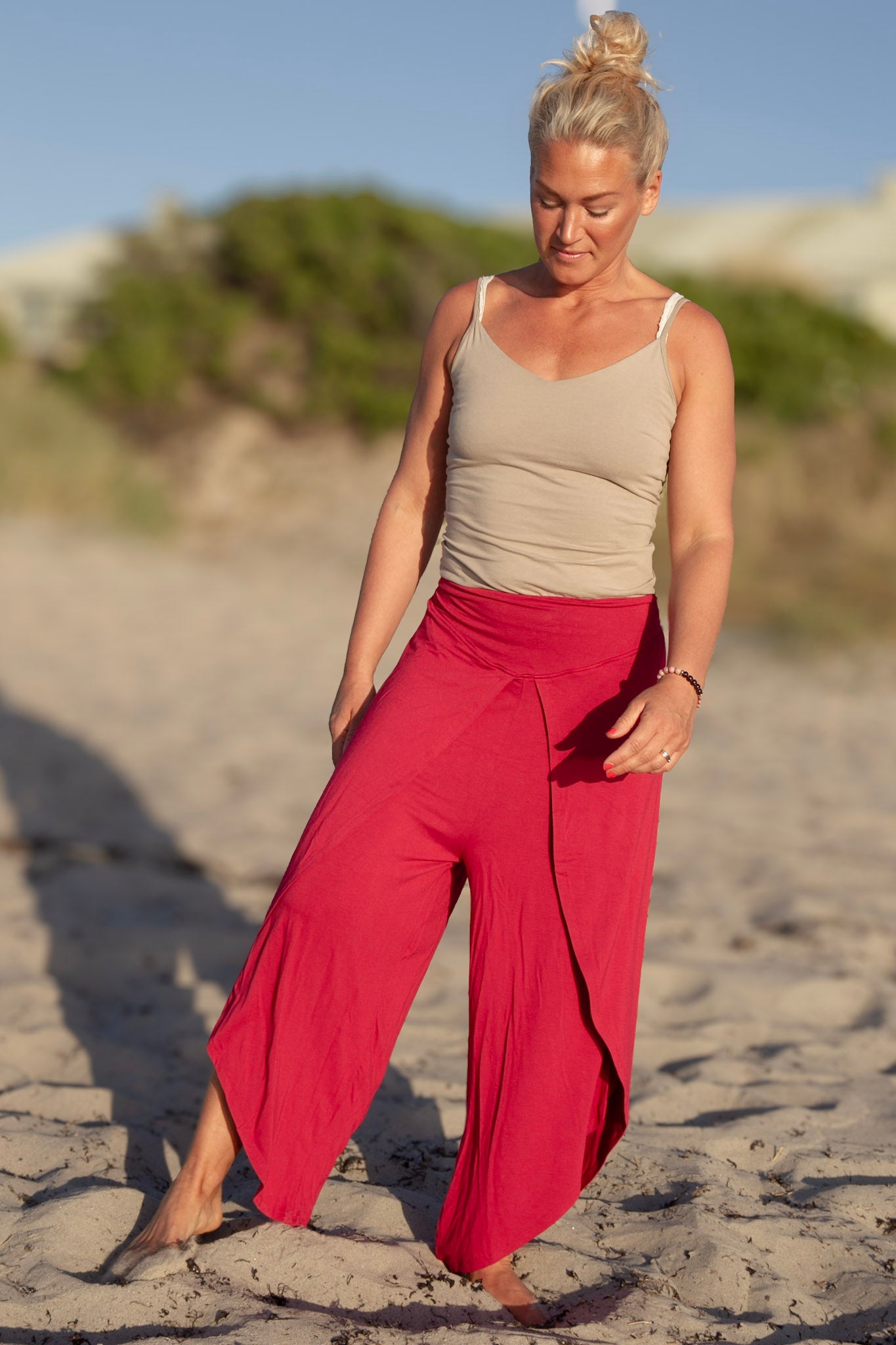 Röd Byxa Layer Pant Red