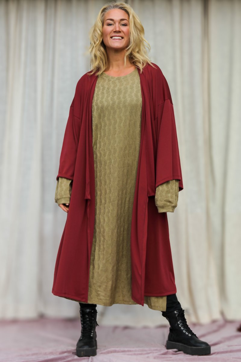 Röd Kimono Maroon