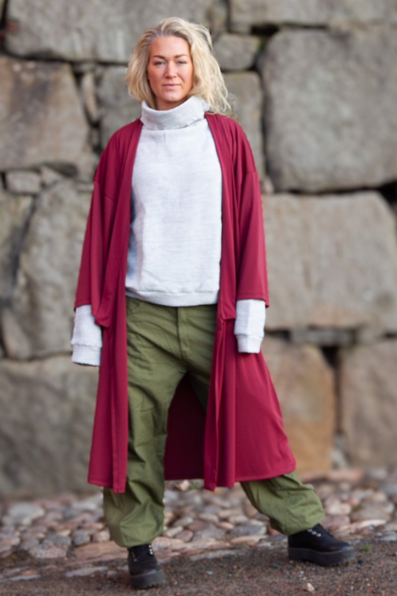 Röd Kimono Maroon