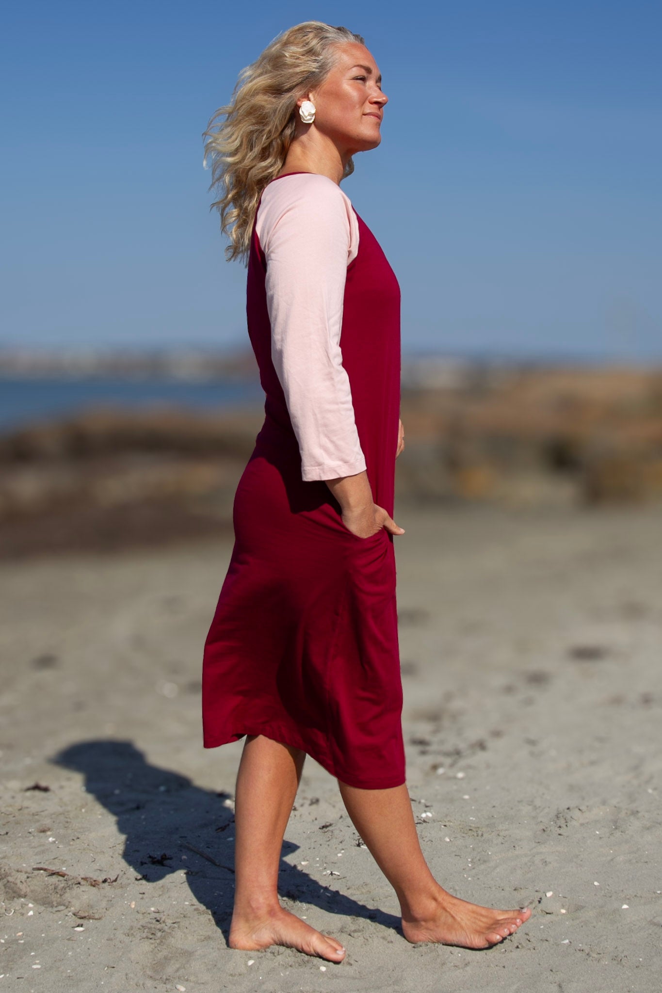 Rood/Roze Jurk June Rood Bordeaux/Roze