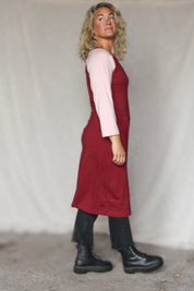 Röd/Rosa Klänning Juniskär Bordeaux/Pink