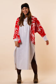 Röd Kimono Nordbäck Short Red