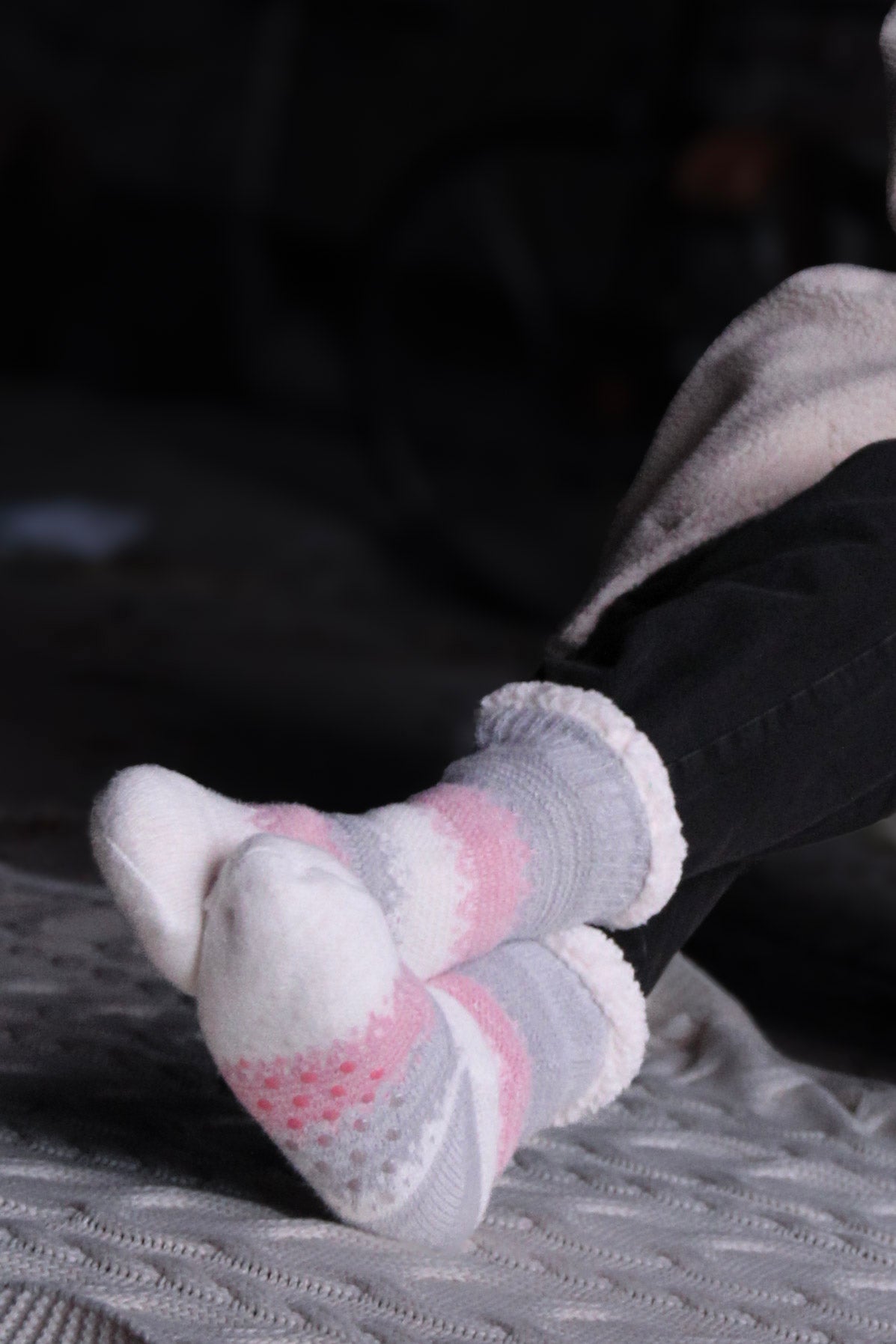 Julesokker rutete rød og svart