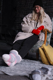 Julesokker rutete rød og svart