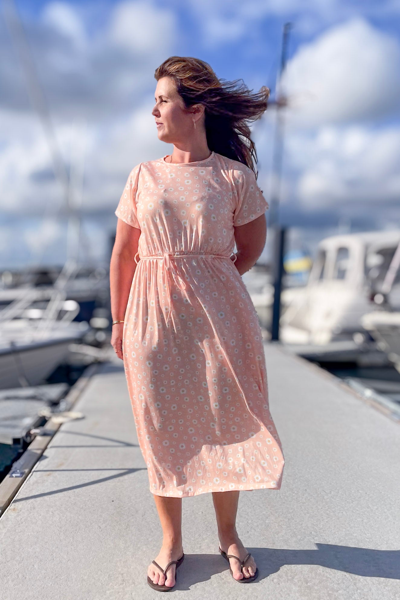Rosa Blommig Klänning Appelvik Pink