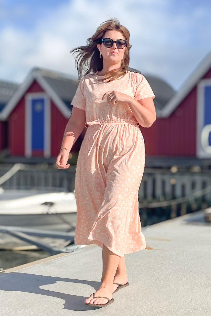 Rosa Blommig Klänning Appelvik Pink